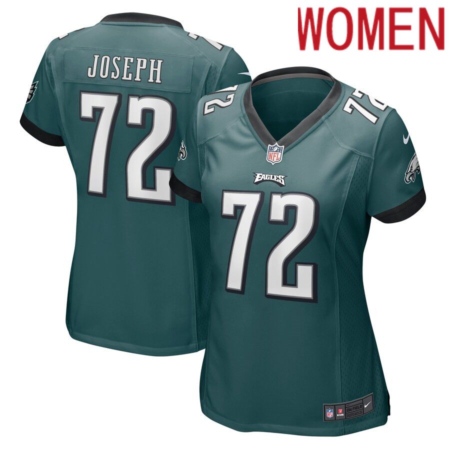 Women Philadelphia Eagles #72 Linval Joseph Nike Midnight Green Game Player NFL Jersey